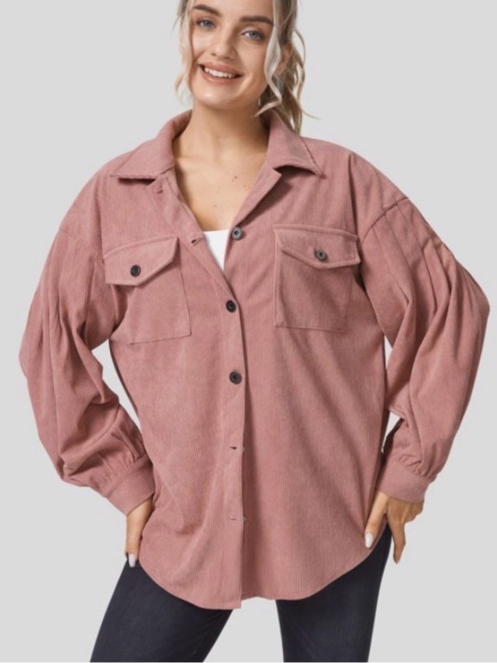 Halara “Desert Sand” Pink Corduroy Jacket